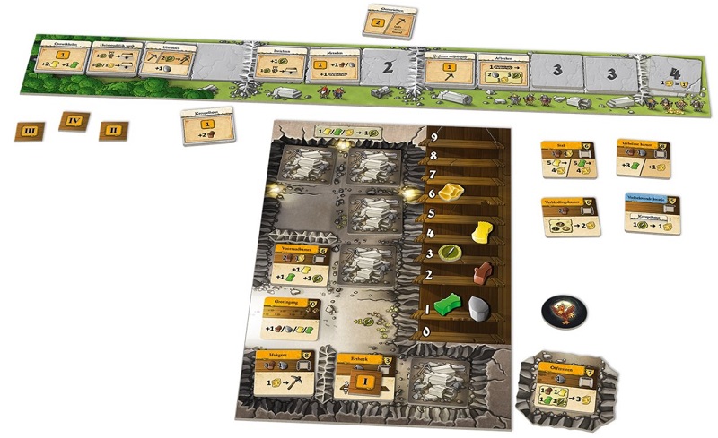 Caverna Het Duel speelbord: spel voor 2 spelers
