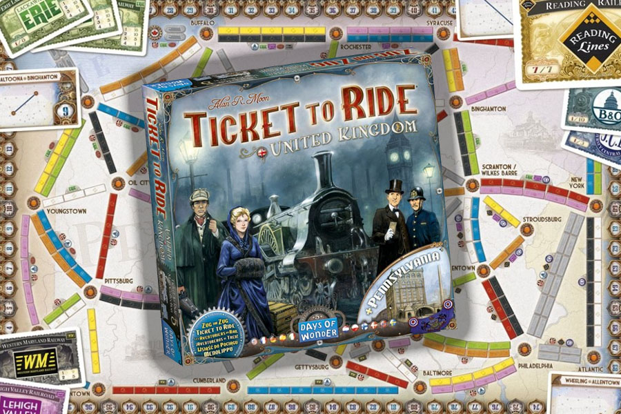 Lees meer over het artikel Ticket to Ride United Kingdom & Pennsylvania review: aandelen en technologiekaarten