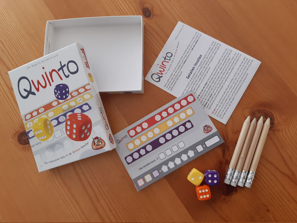 Inhoud van het spel Qwinto
