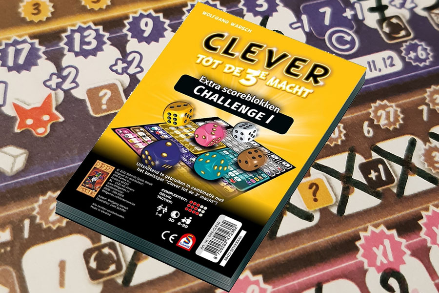 Lees meer over het artikel Clever tot de 3e macht Challenge 1 dobbelspel review: Nieuwe uitdagingen!